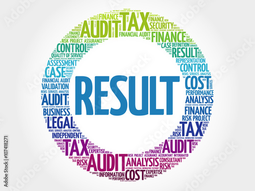 RESULT word cloud, business concept