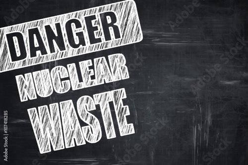 Chalkboard writing: Nuclear danger background
