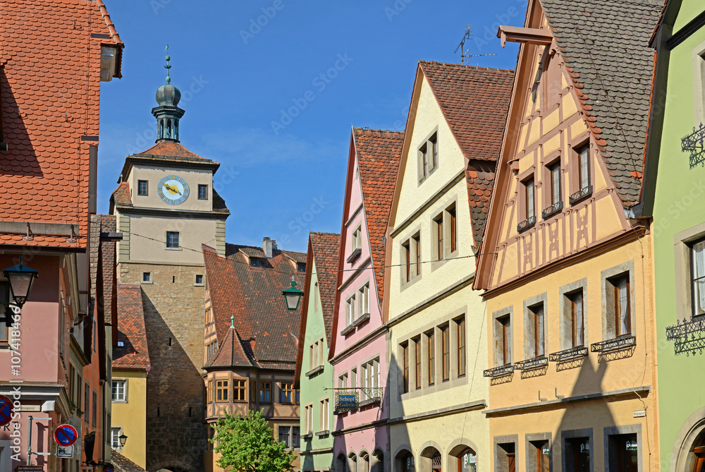 Altstadt von Rothenburg ob der Tauber / Bayern, Deutschland