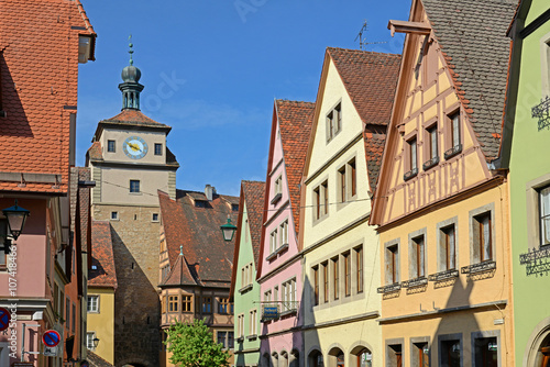 Altstadt von Rothenburg ob der Tauber   Bayern  Deutschland