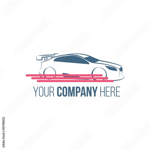 car race logo icon Vector