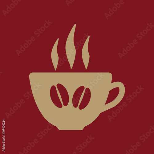 The coffee and cup icon. Coffee And Cup symbol