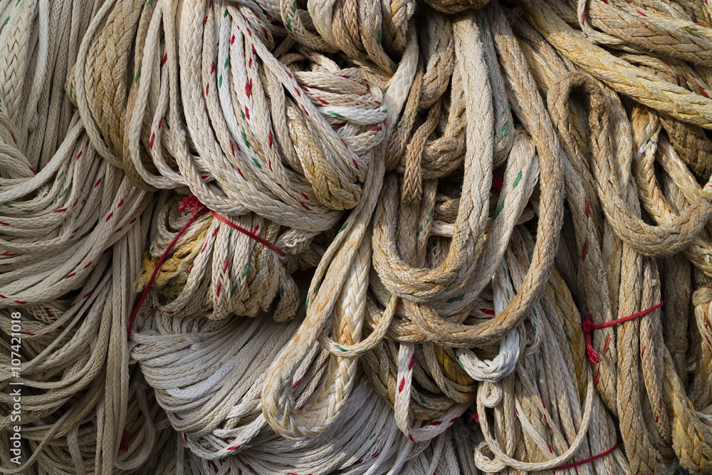 Ropes hanging to dry