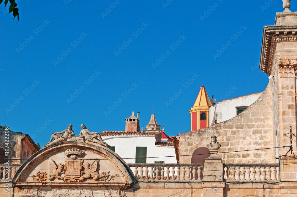 Minorca, isole Baleari, Spagna: il palazzo di Torre Saura in piazza Es Born a Ciutadella