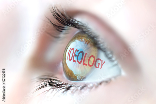 Quadro em tela Ideology reflection in eye.