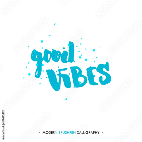 Color inspirational quote isolated on white background. 