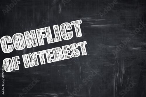 Chalkboard writing: conflict of interest