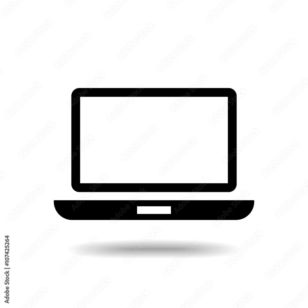 Laptop flat icon isolate on white background vector illustration eps 10 Laptop flat icon isolate on white background vector illustration eps 10
