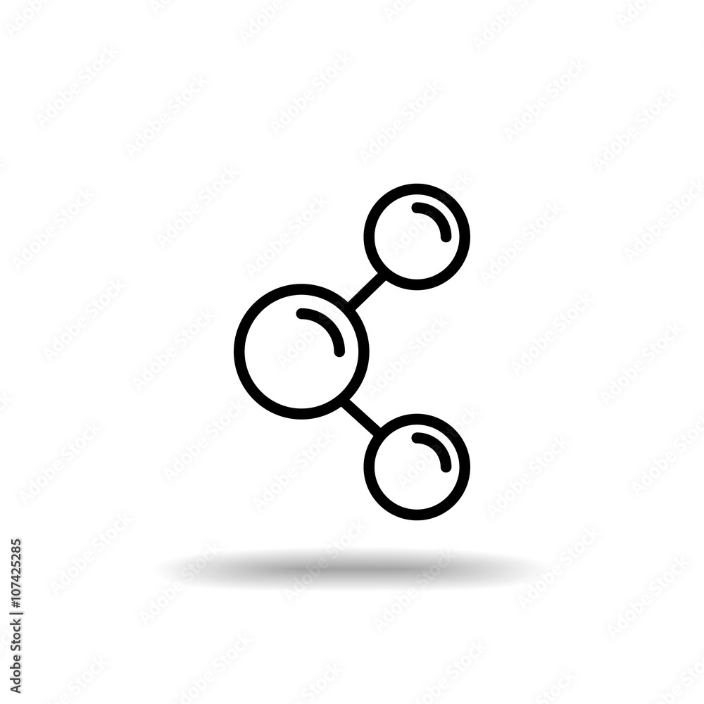 Molecule flat icon isolate on white background vector illustration eps 10 Molecule flat icon isolate on white background vector illustration eps 10