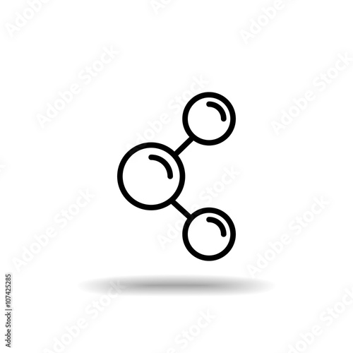Molecule flat icon isolate on white background vector illustration eps 10