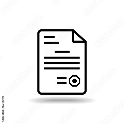 Document flat icon isolate on white background vector illustration eps 10