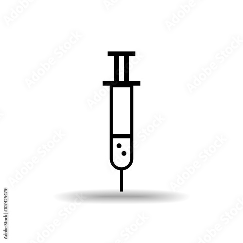 Syringe flat icon isolate on white background vector illustration eps 10