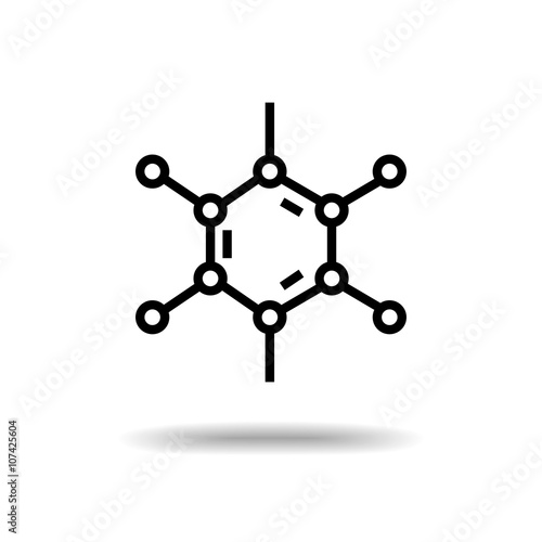 Molecular flat icon isolate on white background vector illustration eps 10