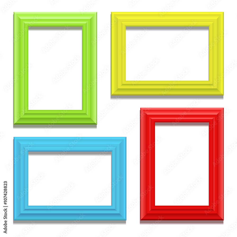 Colour classis frame set on the wall. Vector Illustration Colour classis frame set on the wall. Vector Illustration