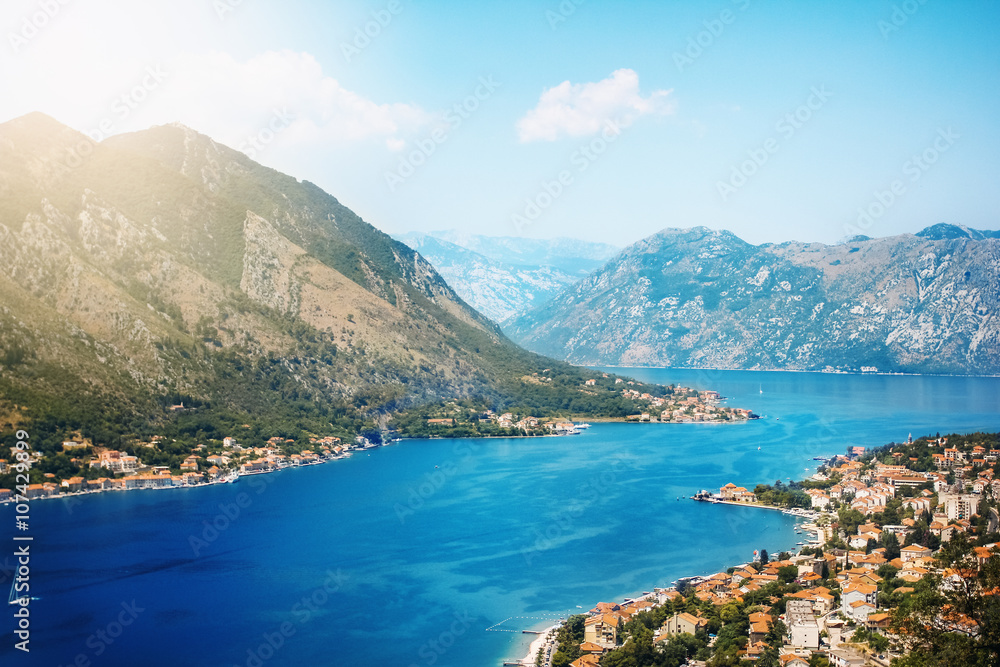 View from Mountain on Kotor Bay