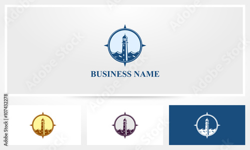 Lighthouse Sea Wave logo