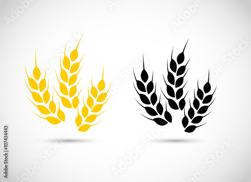Wheat icon set vector
