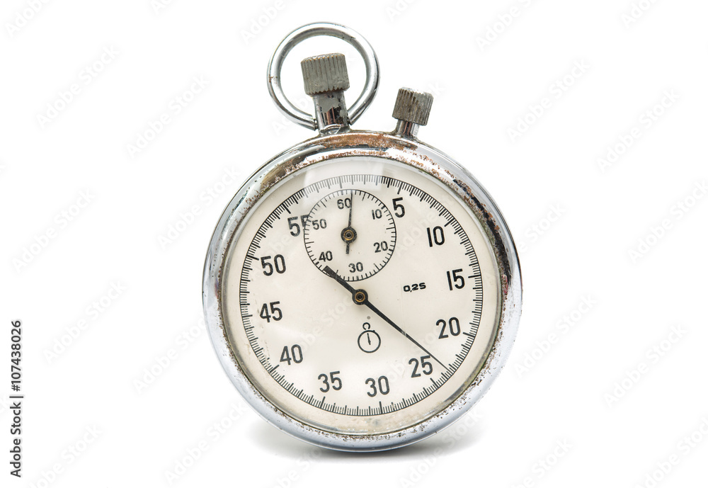 old stopwatch isolated
