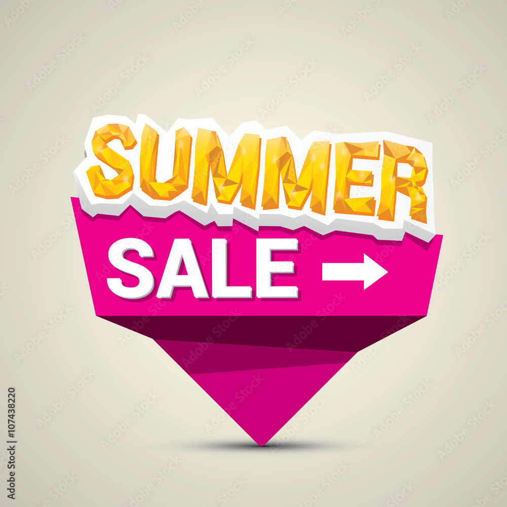 Fototapeta premium vector hot summer sale sticker . 