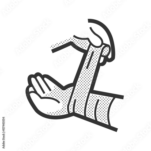 Medical Patient icon, Injury hand