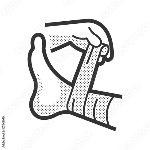 Medical Patient icon, Injury leg