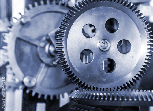 machine gears close up