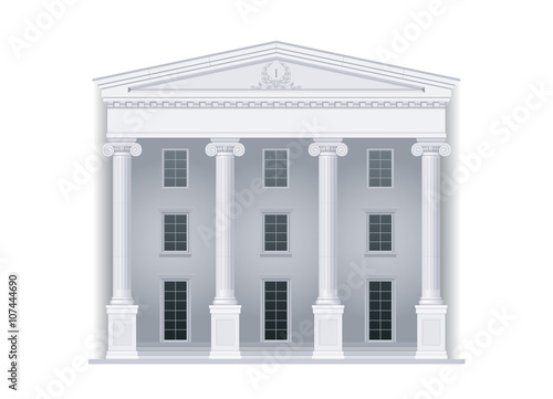 Courthouse or institution, department, ministry in a classical style with columns