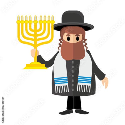 orthodox jew,hassid,rabbi,with Payot and Kippah