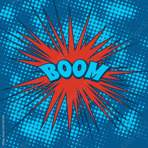 Boom comics icon in Pop-Art style. Vector illustration