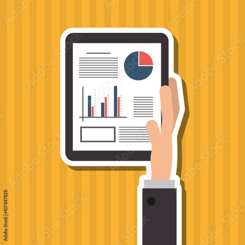 Infographic document design, vector illustration