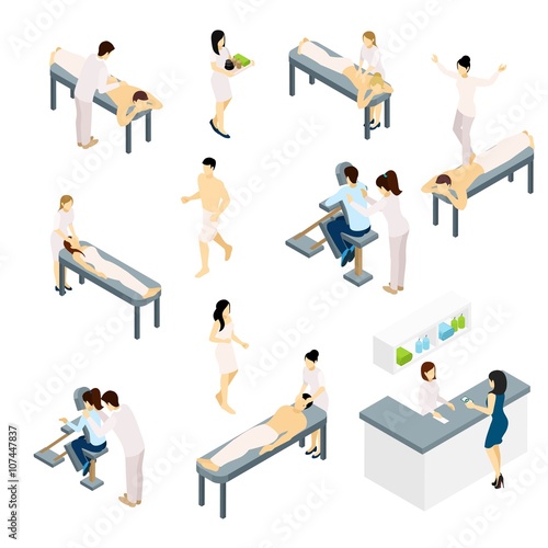 Massage Icons Set 