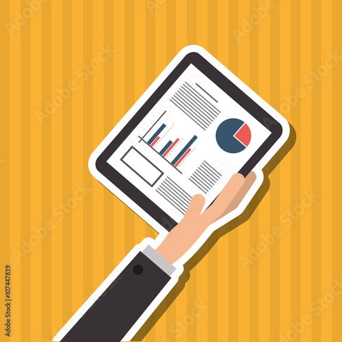 Infographic document design, vector illustration