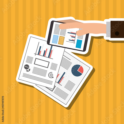 Infographic document design, vector illustration