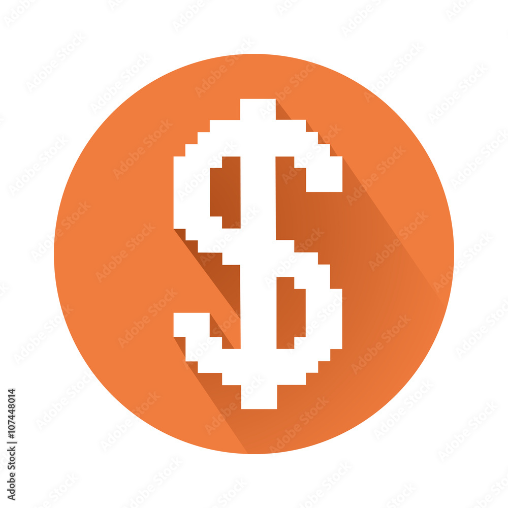 this is an illustration of pixelated dollar sign this is an illustration of pixelated dollar sign
