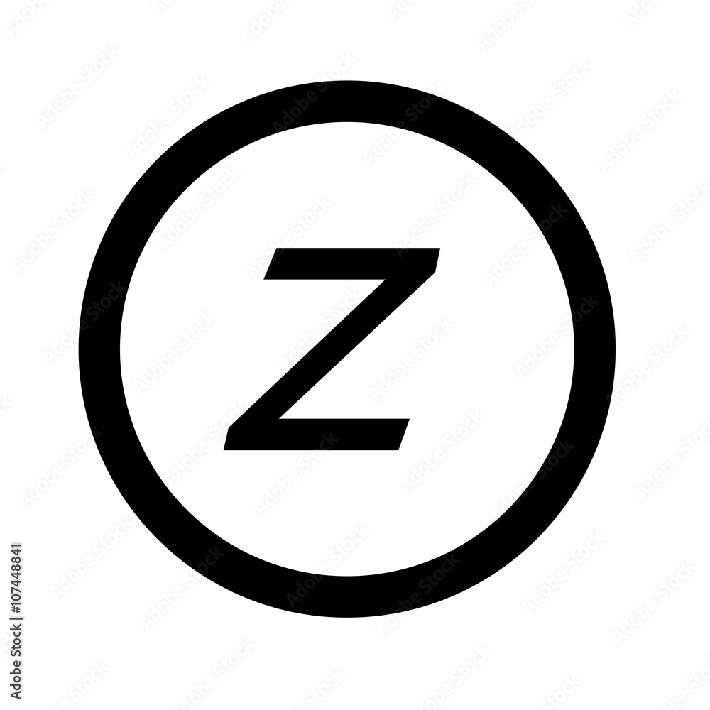 Basic font letter z icon Illustration design Basic font letter z icon Illustration design