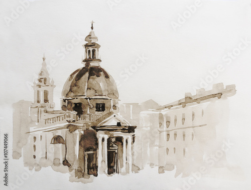 Photography Graphic illustration of Rome