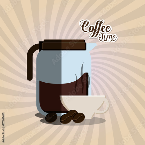 Coffee time design, vector illustration