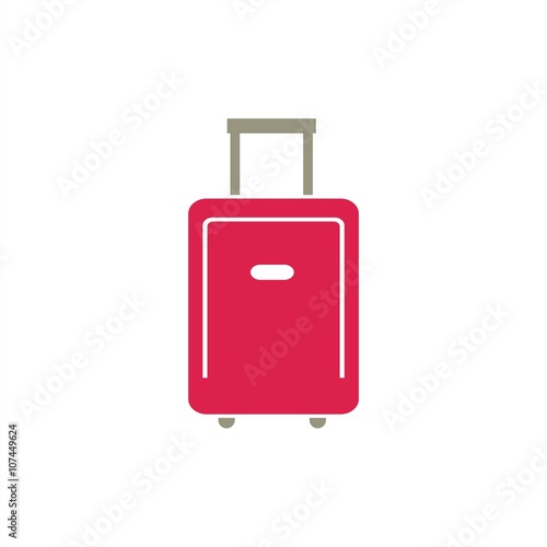 Icono de maleta. Accesorio para viaje. Ilustración vectorial aislada