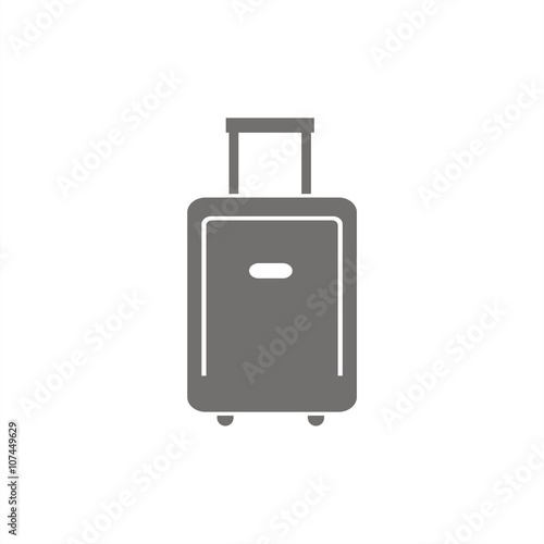Icono de maleta. Accesorio para viaje. Ilustración vectorial aislada