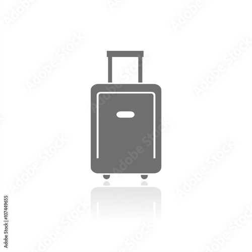 Icono de maleta. Accesorio para viaje. Ilustración vectorial aislada