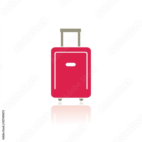 Icono de maleta. Accesorio para viaje. Ilustración vectorial aislada