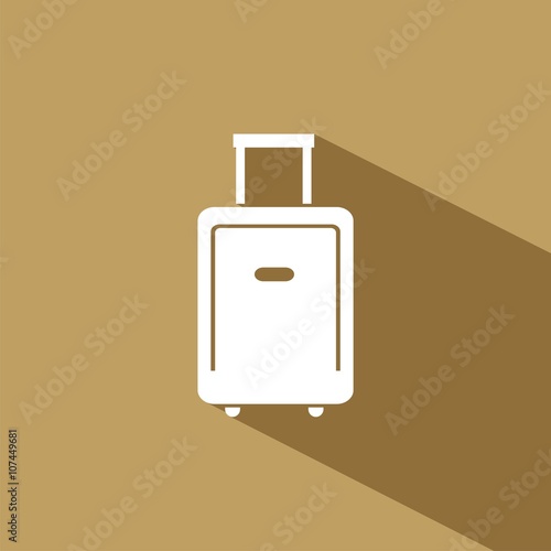 Icono de maleta. Accesorio para viaje. Ilustración vectorial