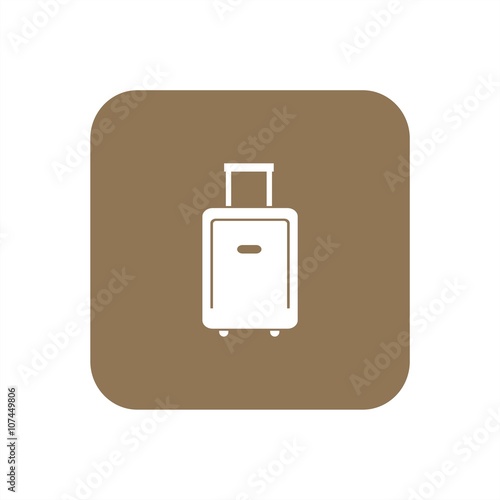 Icono de maleta. Accesorio para viaje. Ilustración vectorial
