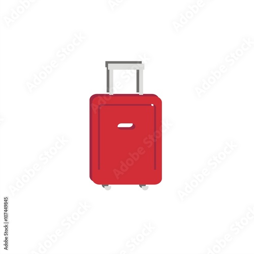 Icono de maleta. Accesorio para viaje. Ilustración vectorial aislada