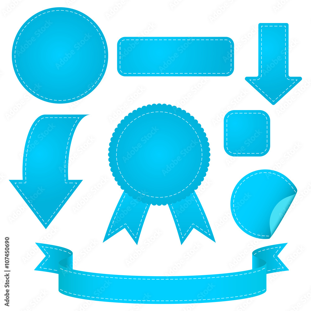 Web icons. Blue signs - buttons, arrows, decorations Web icons. Blue signs - buttons, arrows, decorations