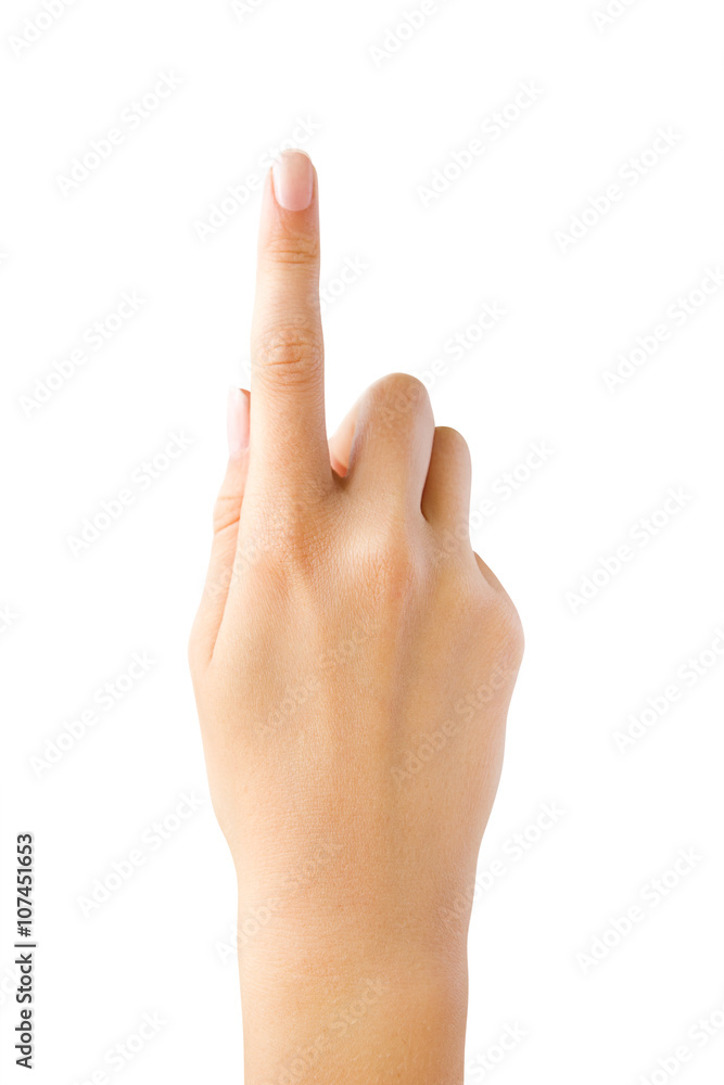 hand making touching screen gesture, clipping path included hand making touching screen gesture, clipping path included