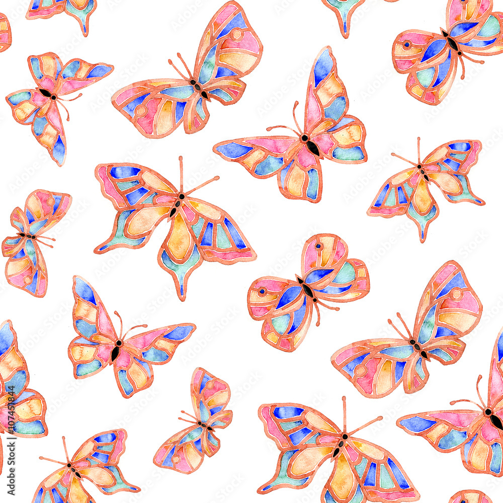 Watercolor butterfly summer spring Watercolor butterfly summer spring