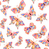 Watercolor butterfly summer spring