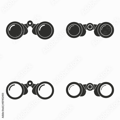Binocular  vector icons.