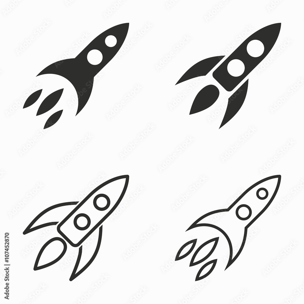 Rocket vector icons. Rocket vector icons.